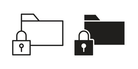 Fototapeta premium Folder security icon. Sign design vectors pack