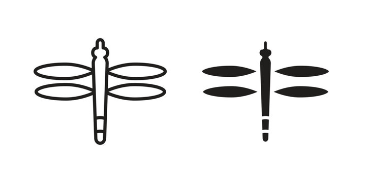Dragon fly icon. Sign design vectors pack