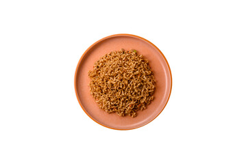 Instant noodles or ramen, Asian food, pasta with vegetables. Noodles, takeaway food