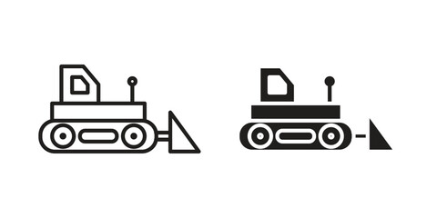 Bulldozer icon. Sign design vectors pack