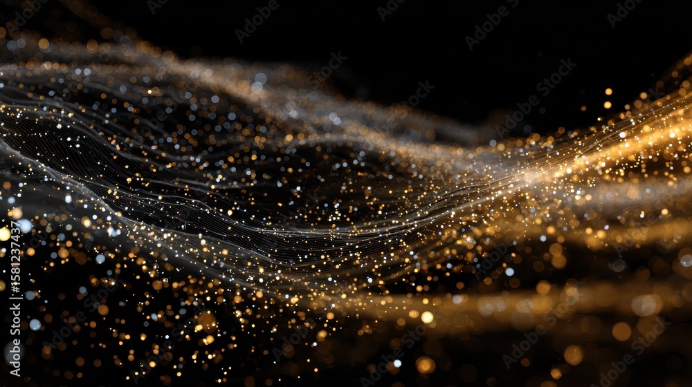 Poster technology particle abstract background