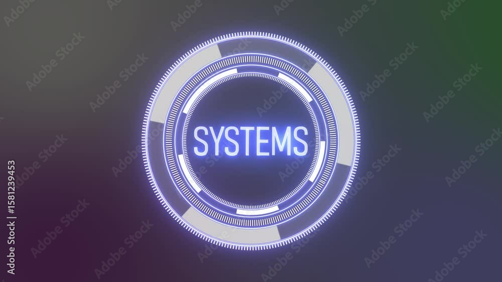 Poster warning attention with high quality rectangle digital design rotating animation. glowing neon beauti