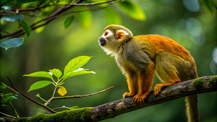 Obraz premium lemur on tree