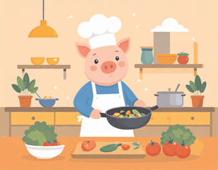 A04_pig-chef_kitchen_vector
