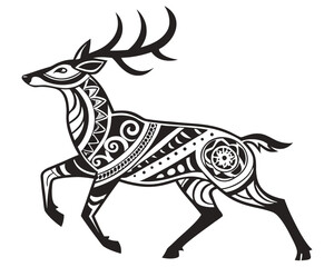 Fototapeta premium -vector-tattoo-icon-of----a--deer-----.eps