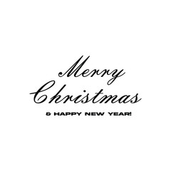 Merry Christmas and Happy New Year Vector Illustration for Holiday Graphics Use.