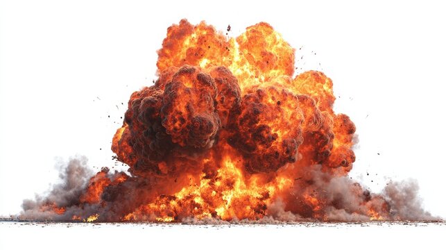PNG Fire bomb explosion flames high explosive.