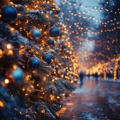  street Christmas trees