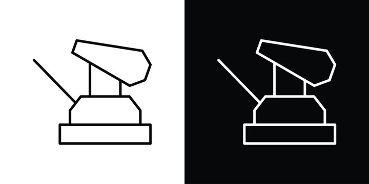 Floor sanding machine icon. Black illustration isolated for graphic and web design.