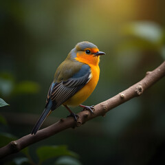 Fototapeta premium Robin on branch