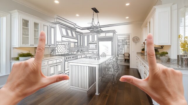 Kitchen Remodel: Before & After Design Visualization