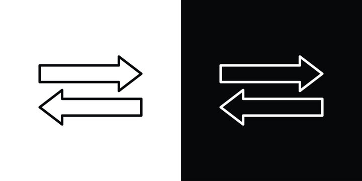 Double arrow icon. Black illustration isolated for graphic and web design.