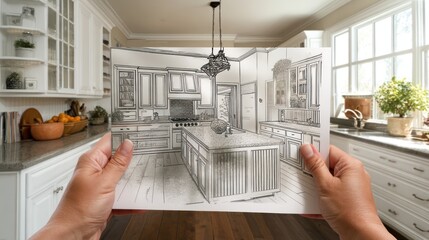 Kitchen Remodel: Before & After Design Sketch
