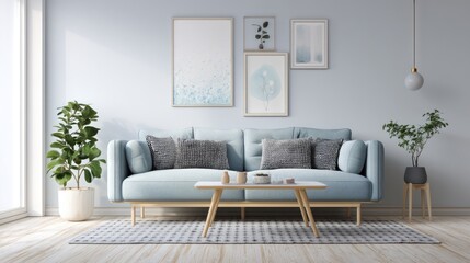 Fototapeta premium Serene Minimalist Living Room Interior Design
