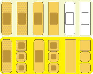 Adhesive-Bandage-Set-Vector