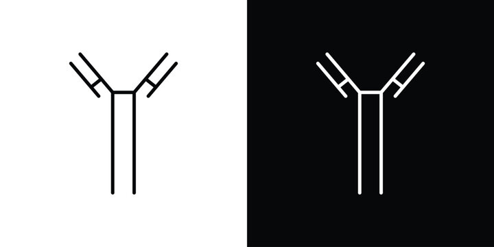 Antibody icon. Black illustration isolated for graphic and web design.