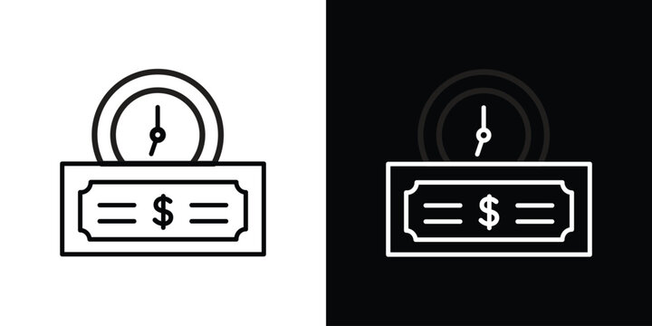 Annuity icon. Black illustration isolated for graphic and web design.