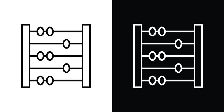 Abacus icon. Black illustration isolated for graphic and web design.
