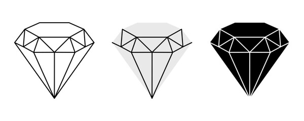 Diamond. Diamond and jewel. Vector illustration