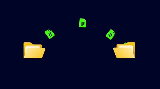 Sending Business document Between two file. 4k video 