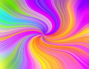 Fototapeta premium Vibrant swirling rainbow lines