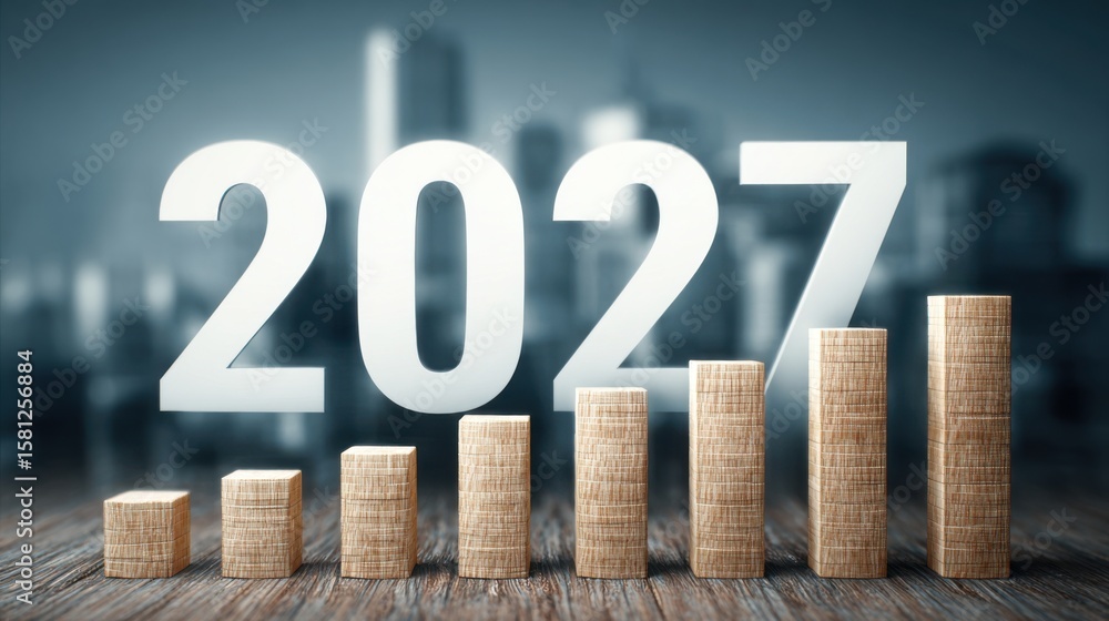 Poster a wooden structure with the numbers 2022 written on it. the structure is made up of wooden blocks, a