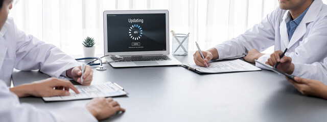 Software update on computer for brisk version of device software upgrade