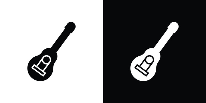 Ukulele icon symbol. Simple, flat design for and apps