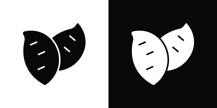 Sweet potato icon symbol. Simple, flat design for and apps