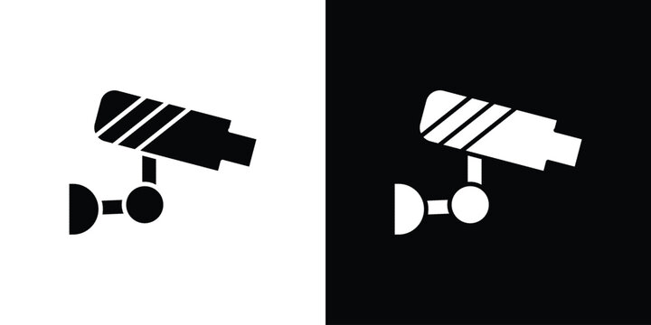 Security camera icon symbol. Simple, flat design for and apps