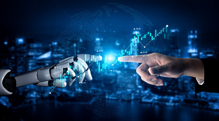 AI tools analyze stock market data through dynamic chart visualization to forecast price trends and...