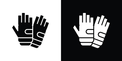Fototapeta premium Fitness Gloves icon symbol. Simple, flat design for and apps