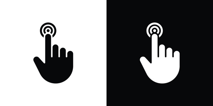 Finger control icon symbol. Simple, flat design for and apps