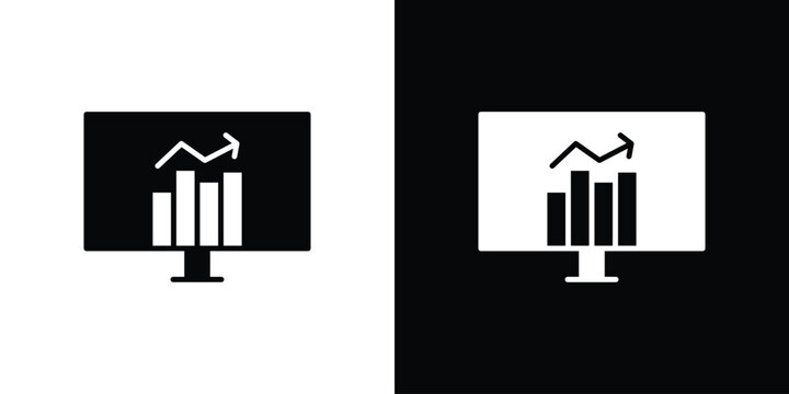 Data Analysing icon symbol. Simple, flat design for and apps