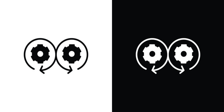 Devops icon symbol. Simple, flat design for and apps