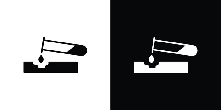 Corrosive substance icon symbol. Simple, flat design for and apps