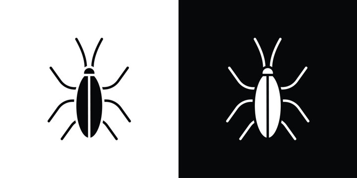 Cockroach icon symbol. Simple, flat design for and apps