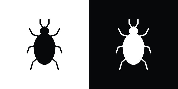 Bedbug icon symbol. Simple, flat design for and apps