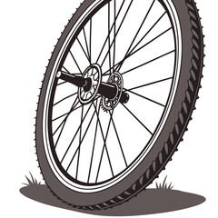bicycle wheel isolated on white