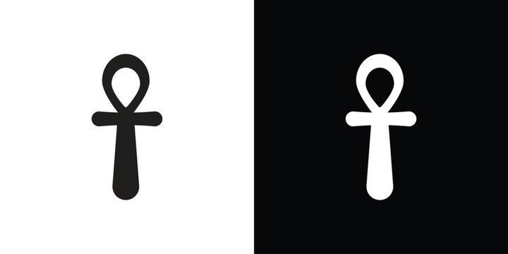 Ankh icon symbol. Simple, flat design for and apps