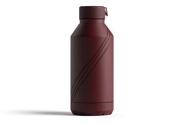 Stylish maroon reusable water bottle made of metal designed for fitness and outdoor lifestyle, perfect for hydration