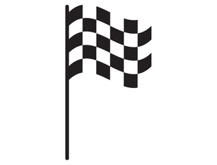 Fototapeta premium CHECKERED FLAG SILHOUETTE