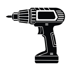 electric drill isolated on white