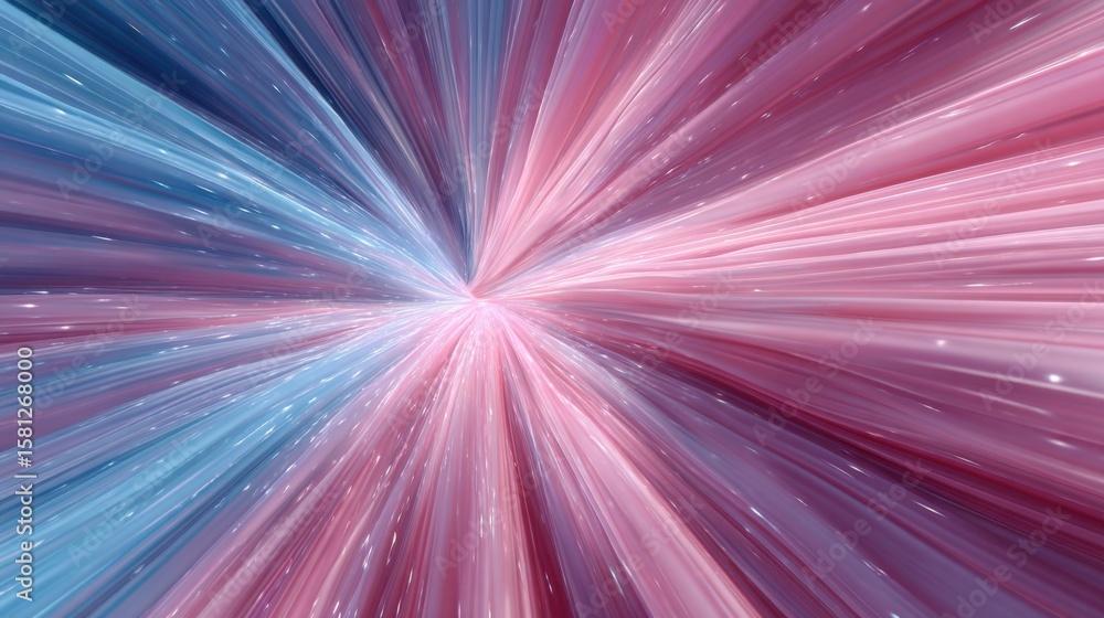 Aufkleber vibrant rays of pink and blue extend outward from a central point, creating a mesmerizing abstract d