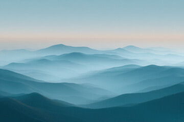 Obraz premium breathtaking photorealistic ultraminimalist image depicting serene mountain sky filled with soft clouds