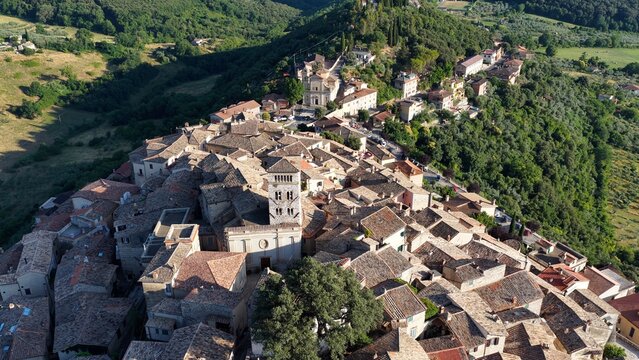Casperia, lazio, Italia, caratteristico borgo medievale nel cuore della Sabina, in provincia di Rieti