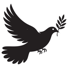 Fototapeta premium Flying dove vector illustration: a symbol of peace, love, and freedom