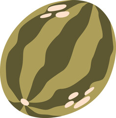Ripe watermelon berry vector illustration
