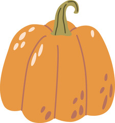 Ripe fresh pumpkin vector illustration