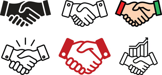 Obraz premium hand shake vector illustration